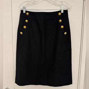 Ann Taylor LOFT Black and Gold Knee-Length Pencil Skirt- New with tags!